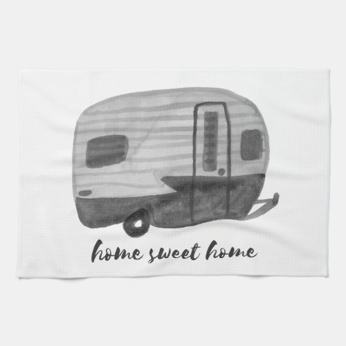 HOME SWEET HOME Vintage Trailer Camper RV Kitchen Towel