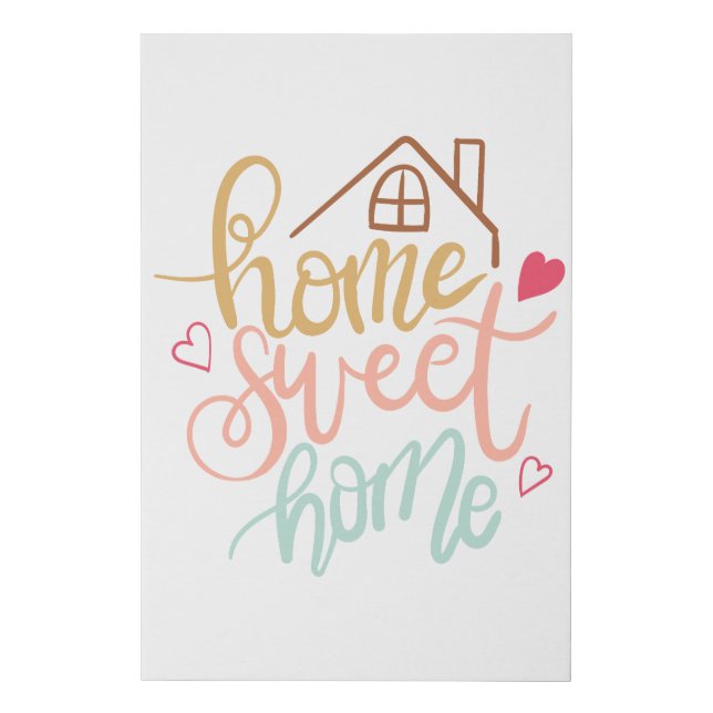 Home Sweet Home Wall Framed Canvas (Front)