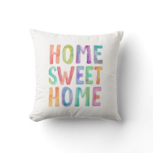 HOME SWEET HOME WATERCOLOR | PILLOW