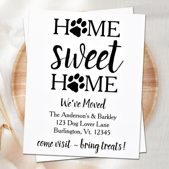 Home Sweet Home We've Moved Dog Pet Moving Announcement (Creator Uploaded)