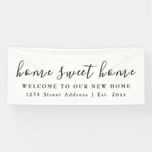 Home Sweet Home   White   Housewarming Party Banner