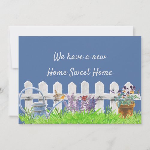 Home Sweet Home White Picket Fence New Address Announcement