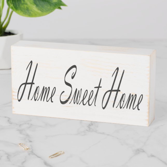Home Sweet Home Woden Sign (In Situ Horizontal)