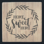 Home Sweet Home - Wood Design - Stone Coaster<br><div class="desc">Home Sweet Home - Wood Design</div>