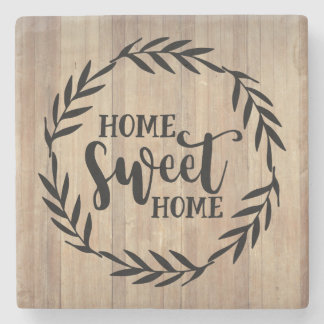 Home Sweet Home - Wood Design - Stone Coaster