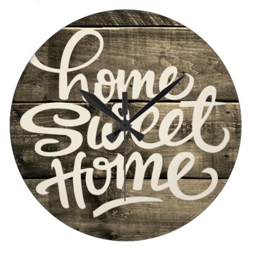 Home Sweet Home | Wood Large Clock