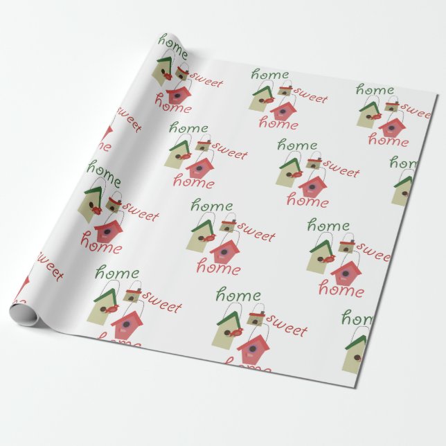 Home Sweet Home Wrapping Paper (Unrolled)