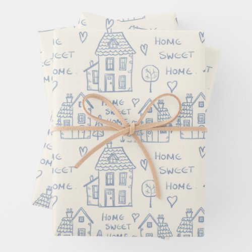 Home sweet home wrapping paper