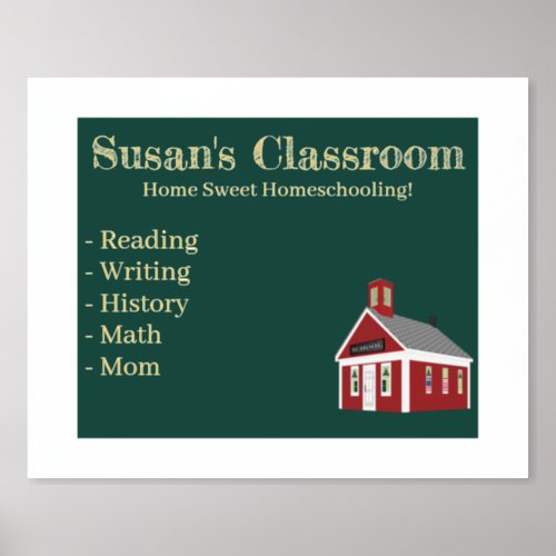 Home Sweet Homeschooling Schoolhouse Chalkboard Foil Prints
