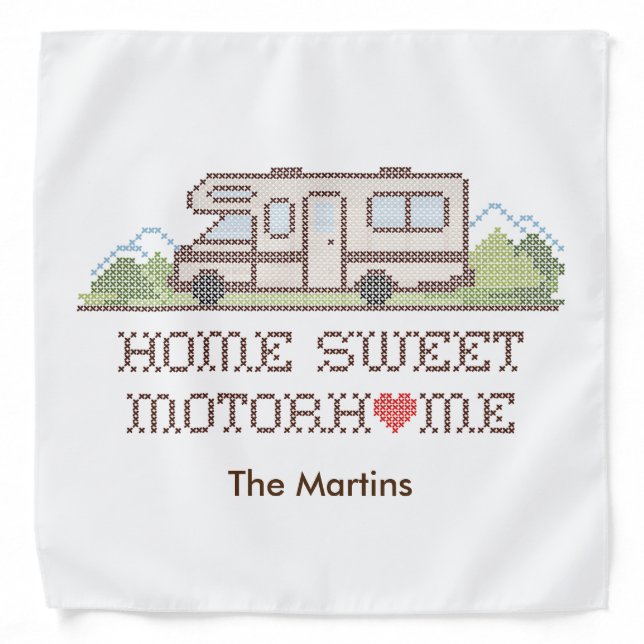 Home Sweet Motor Home Bandana (Front)