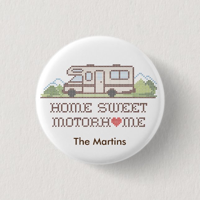 Home Sweet Motor Home Button (Front)
