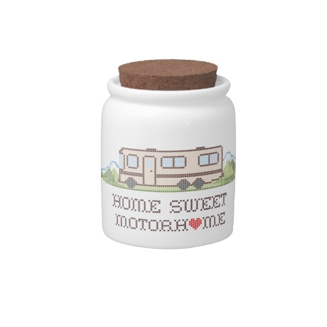 Home Sweet Motor Home Candy Jar (Front)