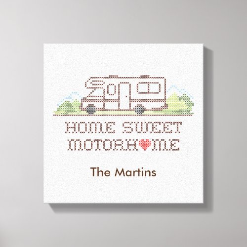 Home Sweet Motor Home Canvas Print