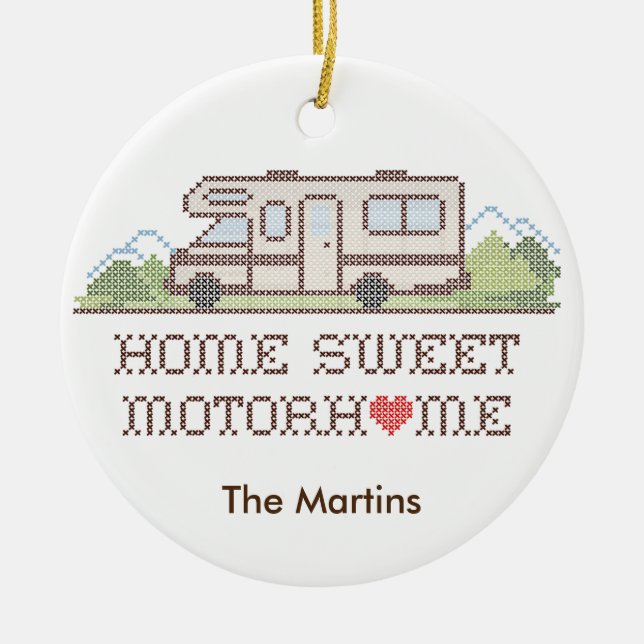 Home Sweet Motor Home Ornament (Front)