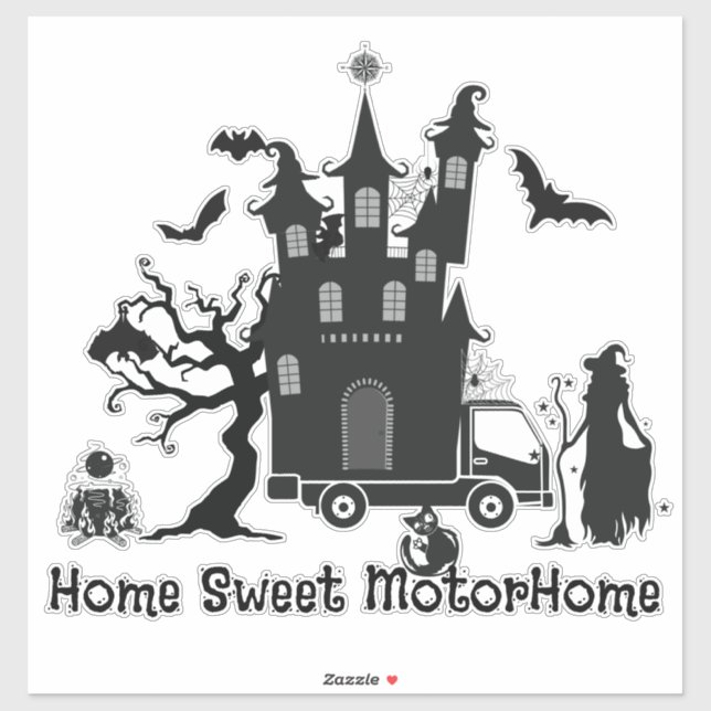 Home Sweet MotorHome Sticker (Sheet)