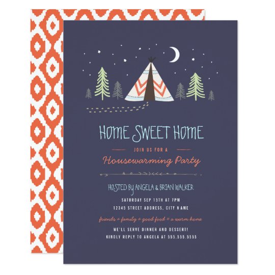 Home Sweet Tipi Housewarming Invite