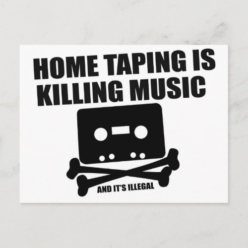 Home Taping is Killing Music Postcard