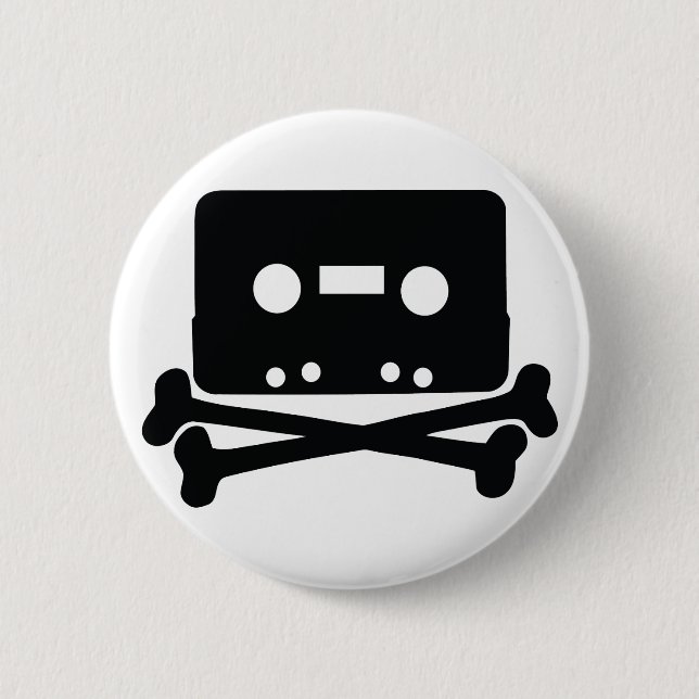 Home Taping Skull Logo Button (Front)