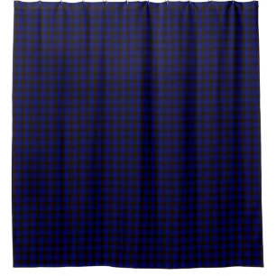 Home tartan blue black plaid shower curtain