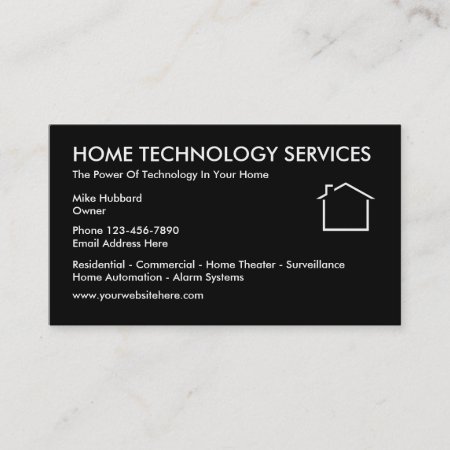 Home Technology Business Cards