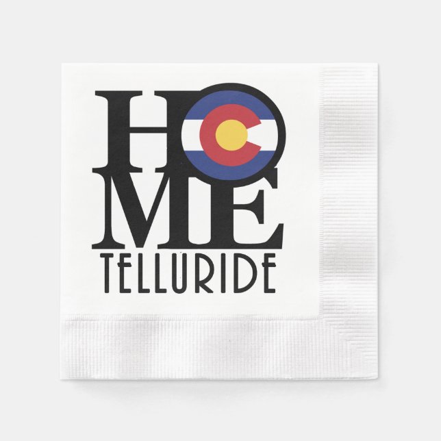 HOME Telluride Colorado Napkins (Front)