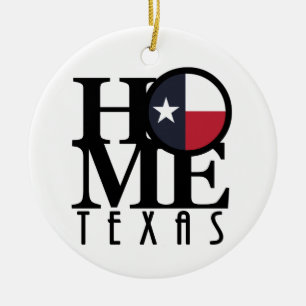 HOME Texas Ceramic Ornament