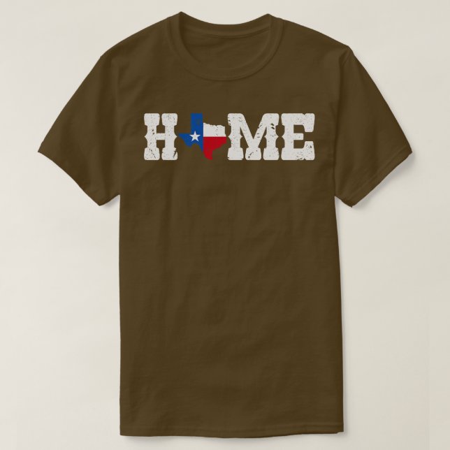 Home Texas Flag T-Shirt (Design Front)
