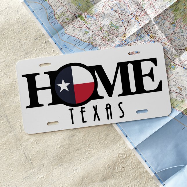 HOME Texas License Plate (In Situ)