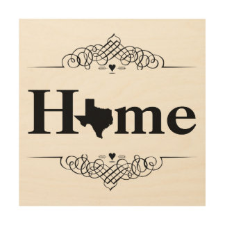 Home Texas Map Wood Wall Art
