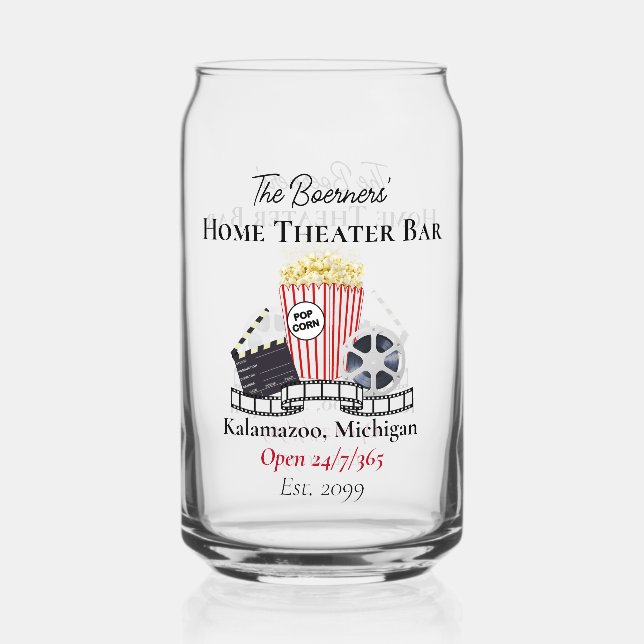 Home Theater Bar Can Shaped Glasses Drinkware (Front)