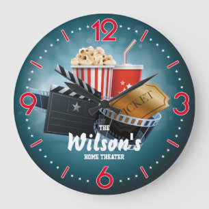 Home Theater Cinema Personalizable Wall Clock