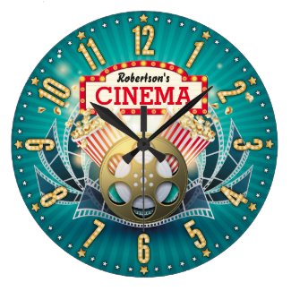 Home Theater Cinema Personalizable Wall Clock