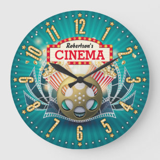 Home Theater Cinema Personalizable Wall Clock