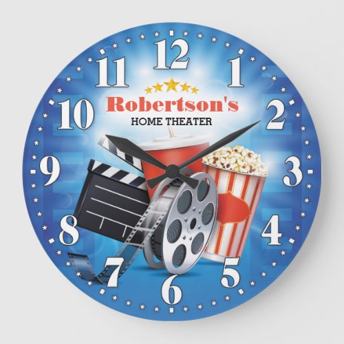 Home Theater Cinema Personalizable Wall Clock
