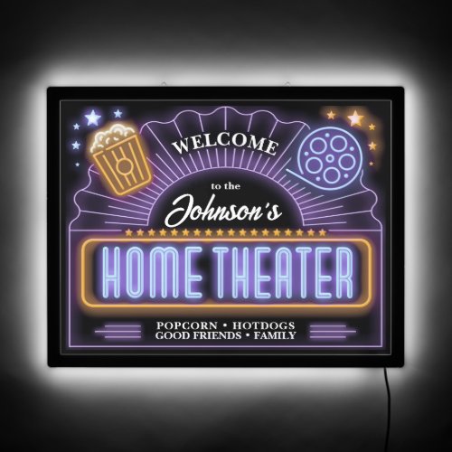 Home Theater Marquee GoldPurple ID979 LED Sign