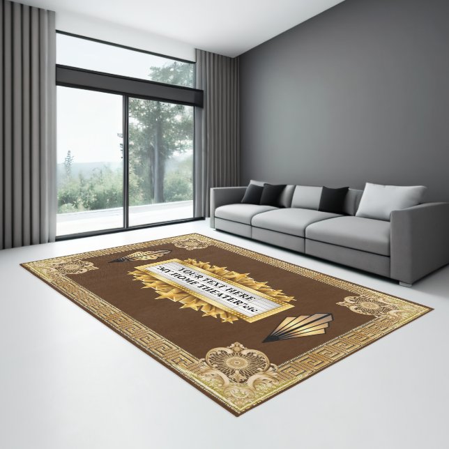 Home Theater PERSONALIZED Art Deco Area Rug (Insitu (Indoor 3))