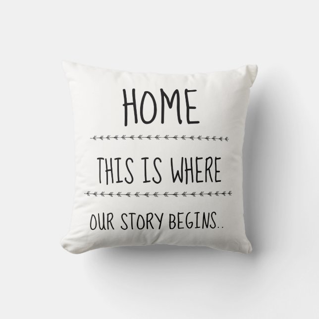 Home Throw Pillow (Front)