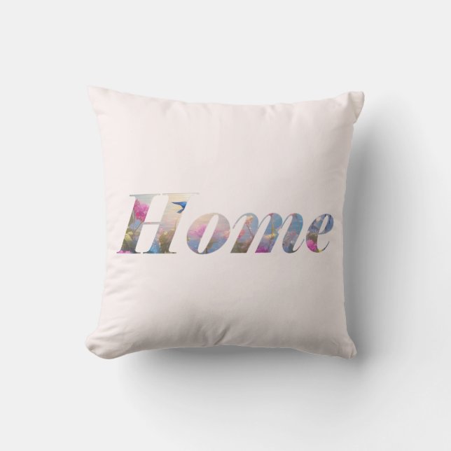 home throw pillow (Front)