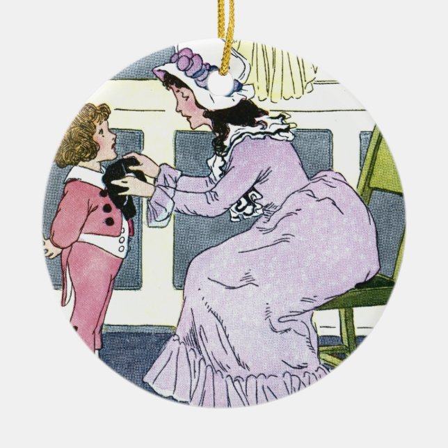 Home Ties Ceramic Ornament (Front)