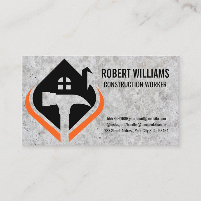 Home Tool | Concrete Background Appointment Card (Front)