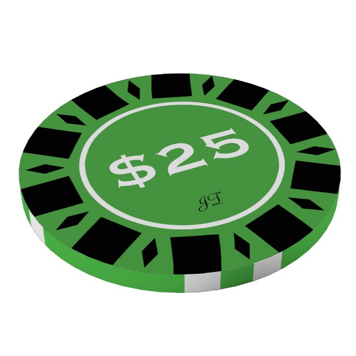 Home Tournament Poker Chips Green $25 Your Brand