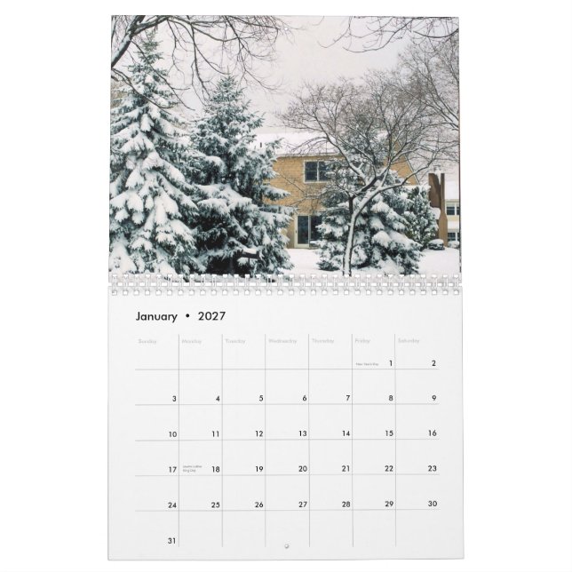 home town calendar (Jan 2027)