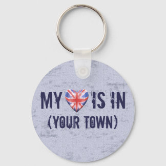 Home Town Heart Keychain