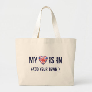 Home Town Heart Large Tote Bag