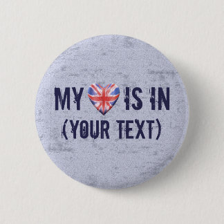 Home Town Heart Pinback Button