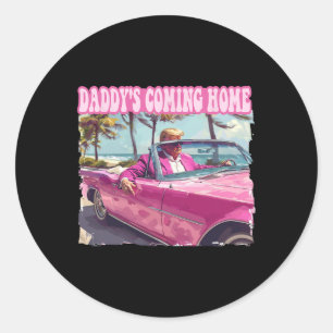 Home Trump Shirt Funny Maga Donald Trump 2024 Classic Round Sticker