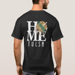 HOME Tulsa Oklahoma (back print) T-Shirt