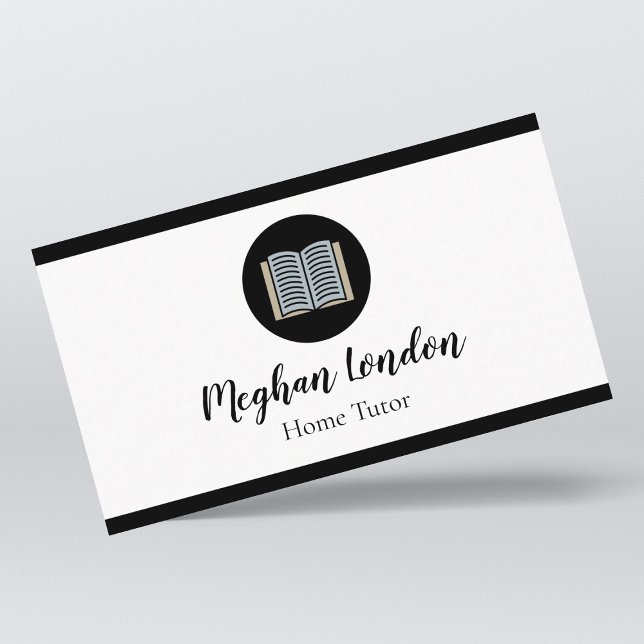 Home Tutor Teacher & Educator Minimalistic Simple Business Card (Creator Uploaded)