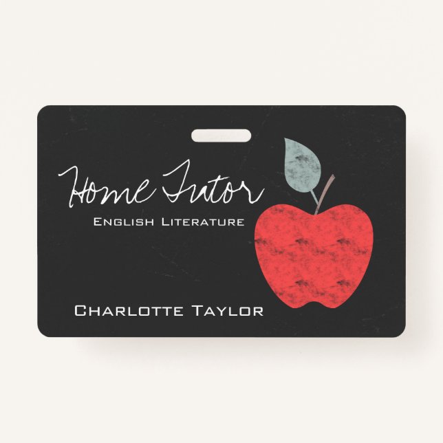 Home Tutor Teachers Apple Business Personalized Badge (Front)
