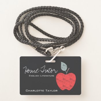 Home Tutor Teachers Apple Business Personalized Badge by Ricaso_Intros at Zazzle